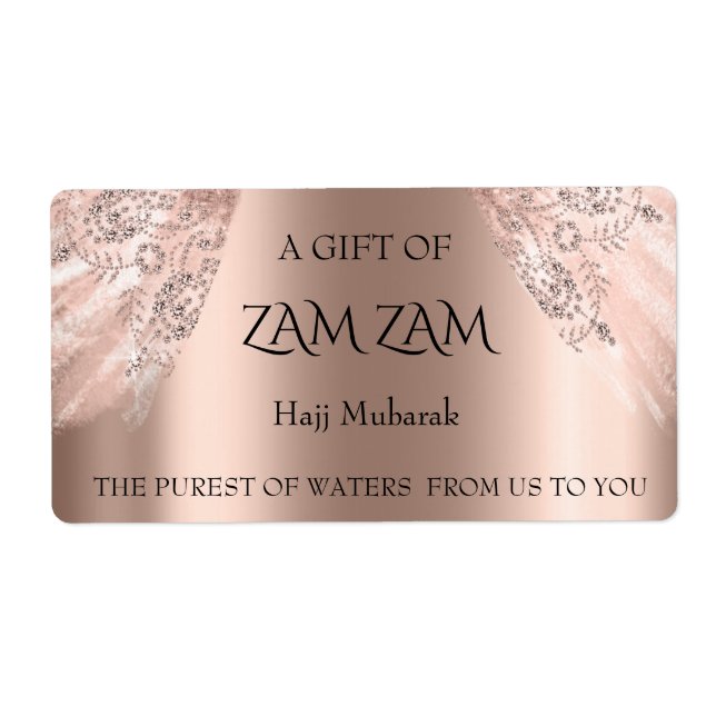 Water Decor Wedding favour Rose Gold Silver Diamon (Front)