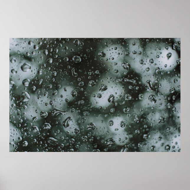 Water dew on glass poster (Front)