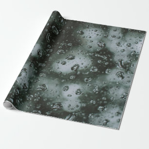 Water dew on glass wrapping paper