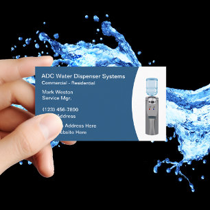 Water Dispenser And Delivery Service Business Card