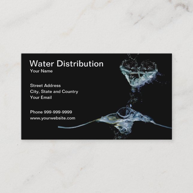 water distribution business card (Front)