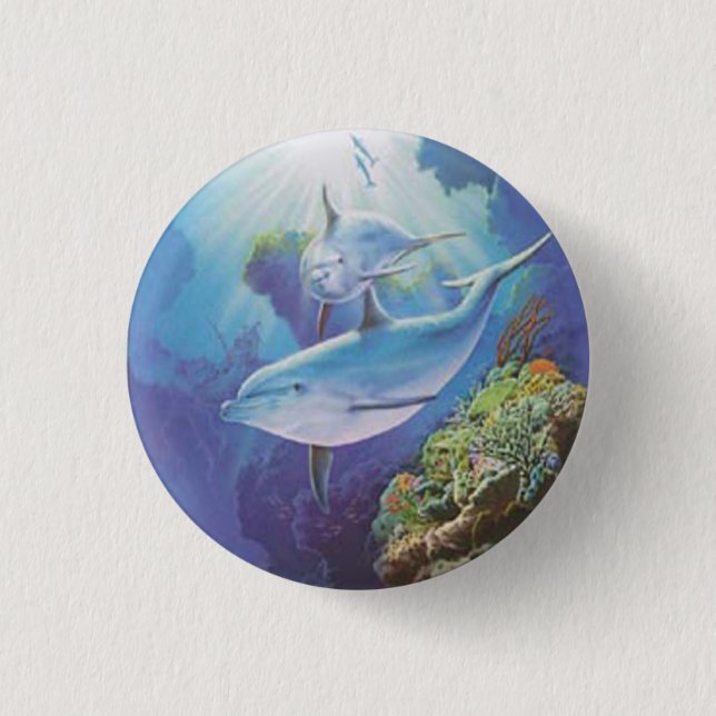 Water Dolphin Button (Front)
