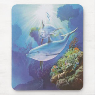 Water Dolphin Mouse Pad