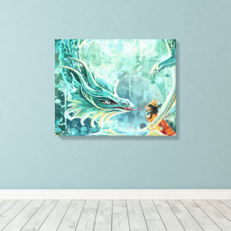 Water Dragon Art Canvas Print