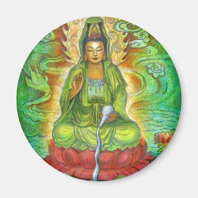 "Water Dragon" Kuan Yin Magnet (Front)