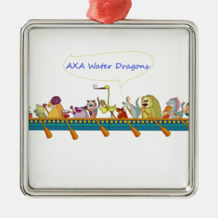 Water Dragon Metal Tree Decoration