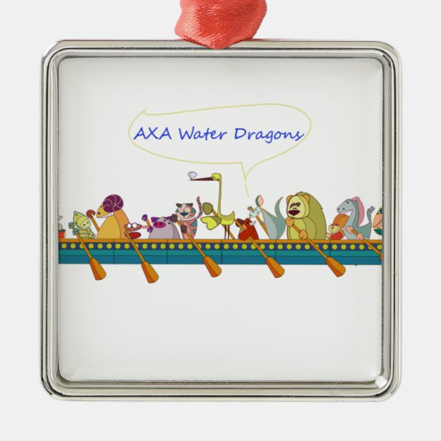 Water Dragon Metal Tree Decoration (Front)