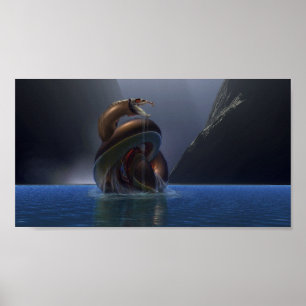 Water dragon poster