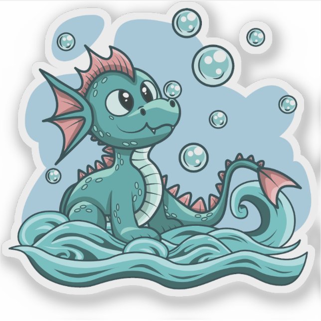 Water Dragon Sticker (Front)