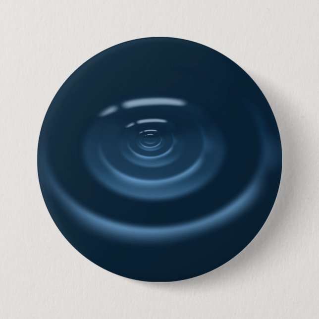 Water Drop 7.5 Cm Round Badge (Front)