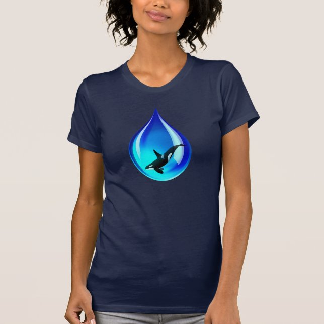 Water Drop and Orca T-Shirt (Front)