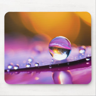 Water Drop Dewdrop Nature Serene Calm Mouse Mat