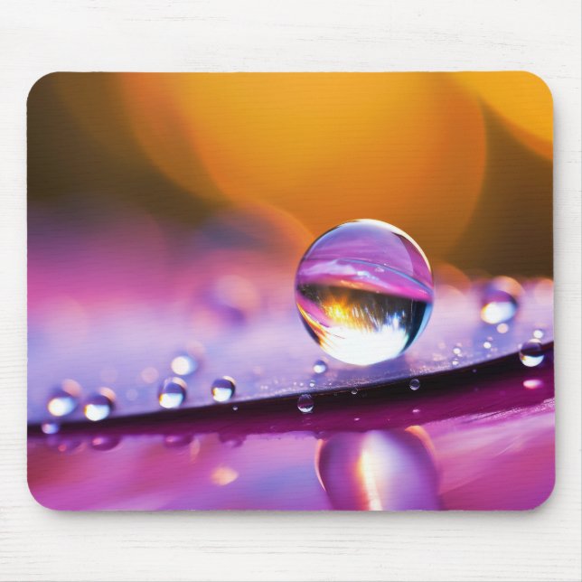 Water Drop Dewdrop Nature Serene Calm Mouse Mat (Front)