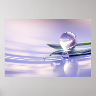 Water Drop Dewdrop Nature Serene Calm Poster