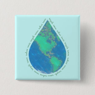Water Drop Earth Button