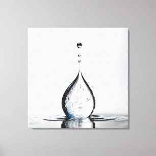Water drop macro canvas print