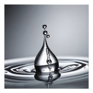 Water drop macro photo print