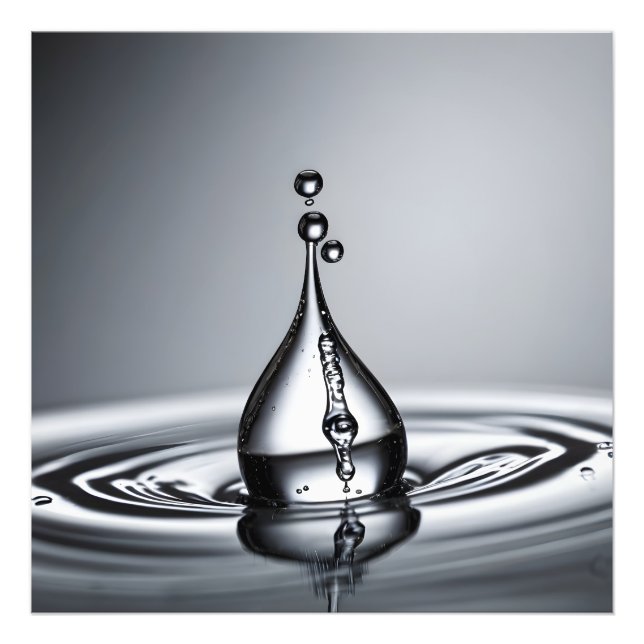 Water drop macro photo print (Front)