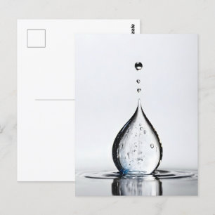 Water drop macro postcard