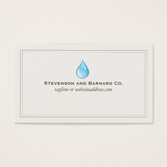 Water Drop Plumber Business Card