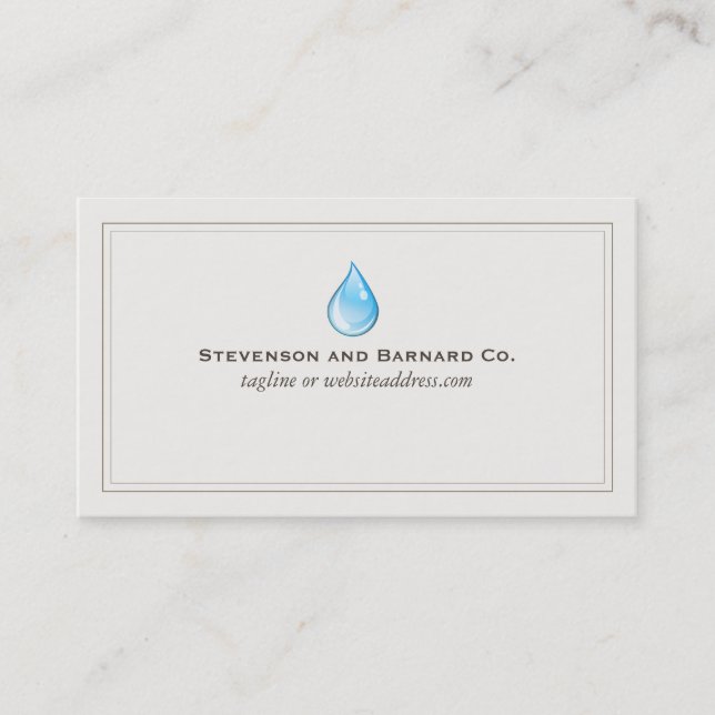 Water Drop Plumber Business Card (Front)