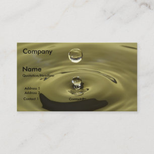 water drop plumber business card
