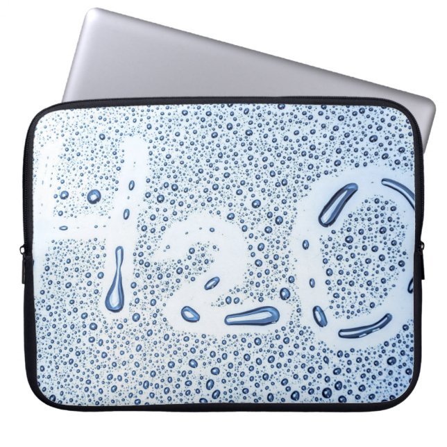 Water Drop Splash H2O Laptop Sleeve (Front)