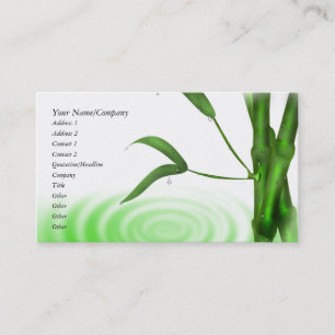 Water Drop Water Ripple Bamboo Business Card