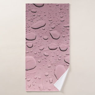 Water Droplet Metallic Rose Gold Abstract Patterns Bath Towel