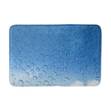 Water Droplets Bathroom Mat