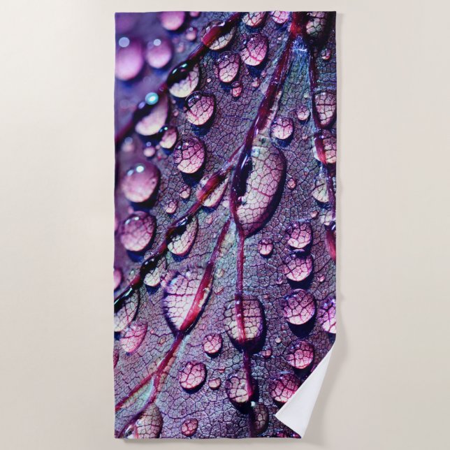 Water Droplets Beach Towel (Front)