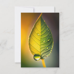 Water Droplets Calm Tranquil Nature Peaceful Free Thank You Card