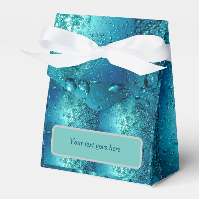 Water droplets favour box you can personalise (Front Side)