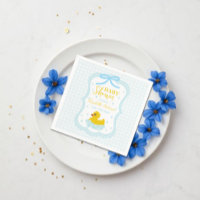 Water Droplets Gingham Boy Baby Shower