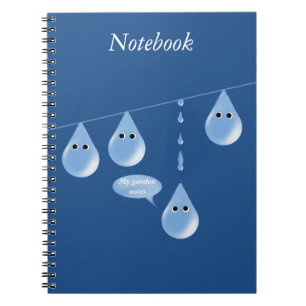 Water Droplets on a Line Notebook