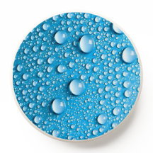 Water Droplets on Blue | Custom