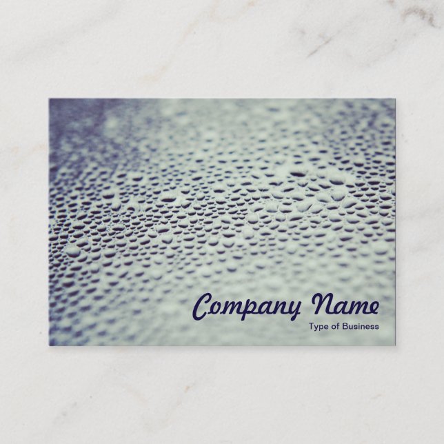 Water Droplets on Glass Business Card (Front)