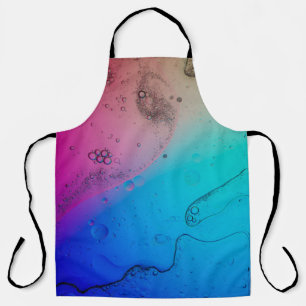Water droplets on glass panel apron