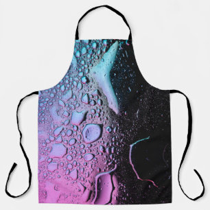 Water droplets on glass panel apron