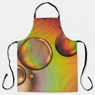 Water droplets on glass panel apron