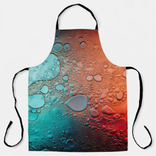 Water droplets on glass panel apron