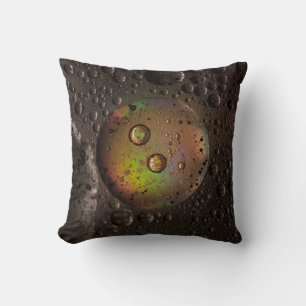 Water droplets on glass panel cushion