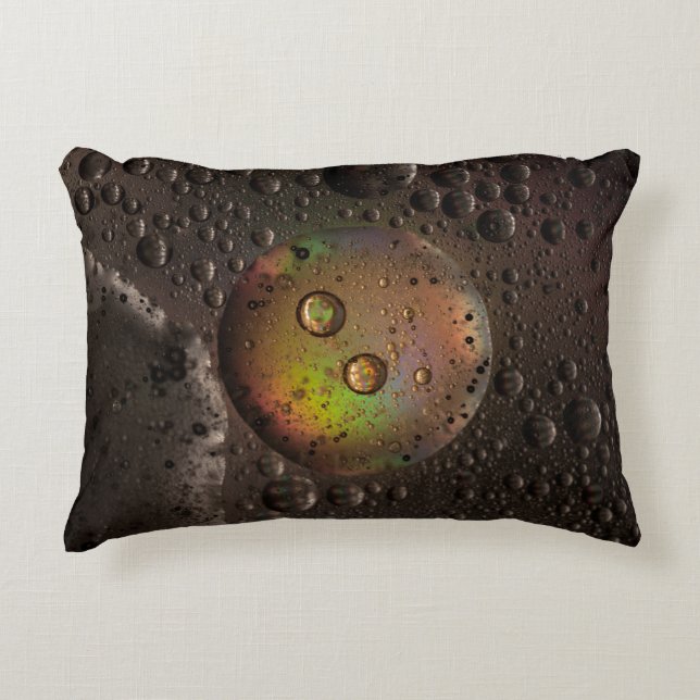 Water droplets on glass panel decorative cushion (Front)