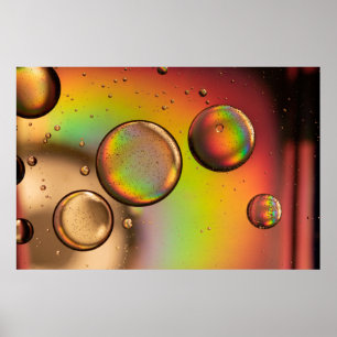Water droplets on glass panel poster
