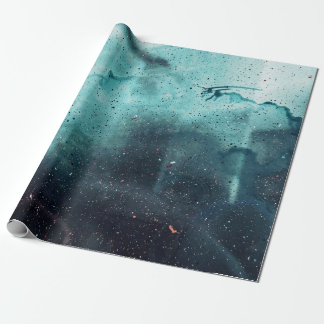 Water droplets on glass window wrapping paper (Unrolled)