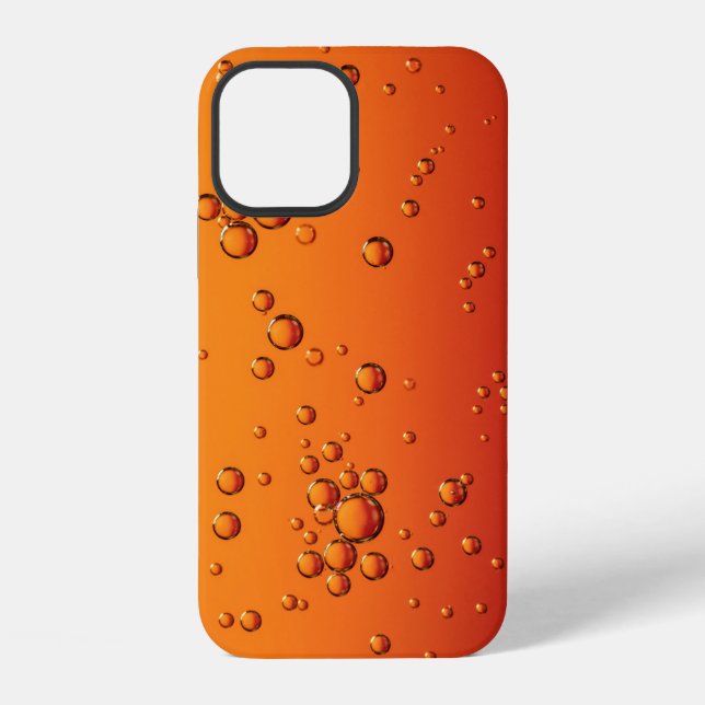 Water droplets on orange surface iPhone case (Back)