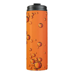 Water droplets on orange surface thermal tumbler