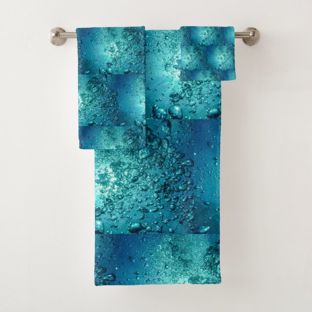 Water droplets towel set (Insitu)