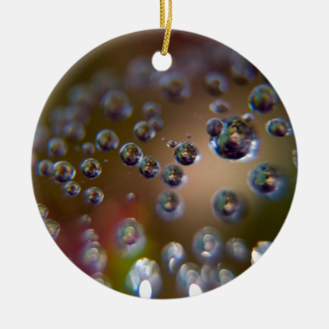Water Droplets-Water in Motion Ceramic Tree Decoration (Front)