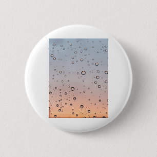 Water drops 6 cm round badge